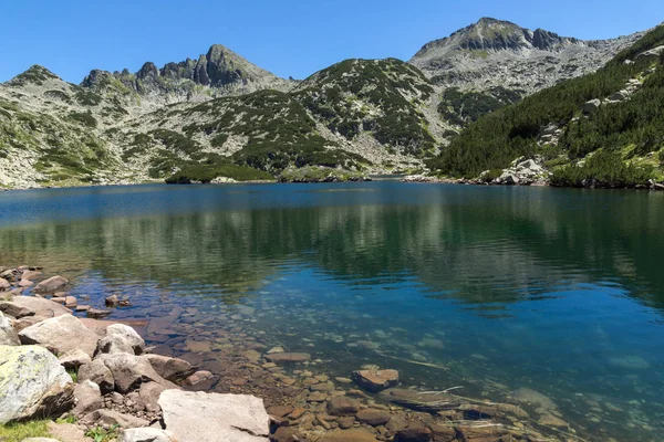 Summer Landscape Valyavitsa Lakes Dzhangal Peak Pirin Mountain Bulgaria — Stok Foto