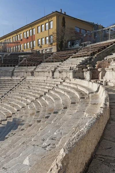 Ερείπια Του Ρωμαϊκού Θεάτρου Της Φιλιππούπολη Στην Πόλη Της Φιλιππούπολης — Φωτογραφία Αρχείου