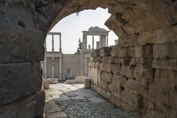 Ruínas Teatro Romano Filipópolis Cidade Plovdiv Bulgária — Fotografia de Stock