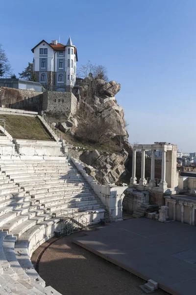 Ruïnes Van Het Romeinse Theater Van Philippopolis Stad Van Plovdiv — Stockfoto