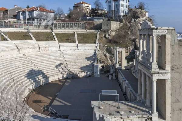 Ruïnes Van Het Romeinse Theater Van Philippopolis Stad Van Plovdiv — Stockfoto