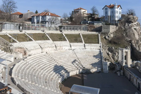 Ruínas Teatro Romano Filipópolis Cidade Plovdiv Bulgária — Fotografia de Stock