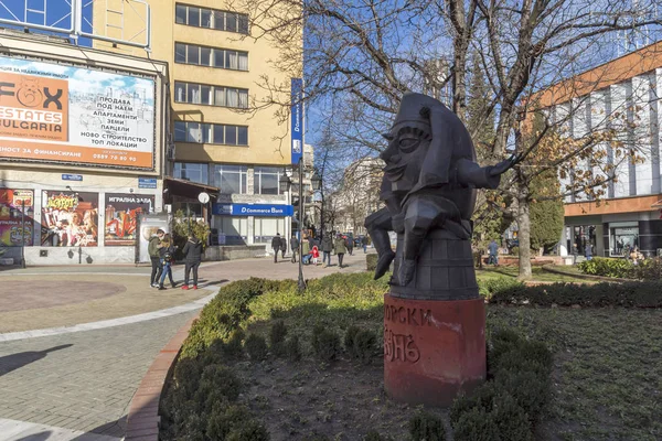 Haskovo Bulgaria Febbraio 2019 Tipica Strada Nel Centro Della Città — Foto Stock