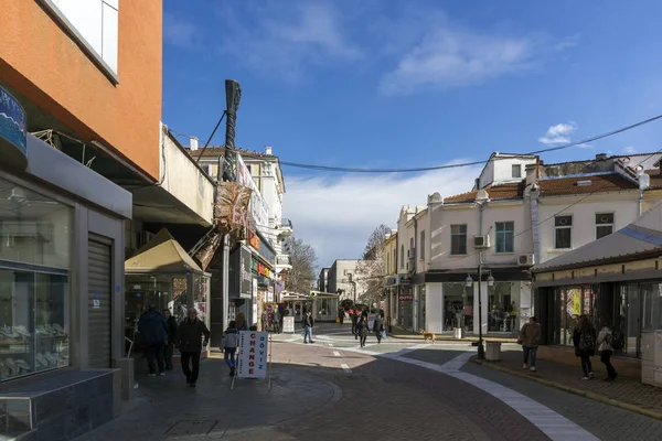 保加利亚哈斯科沃 2019年2月1日 保加利亚哈斯科市中心典型街道 — 图库照片