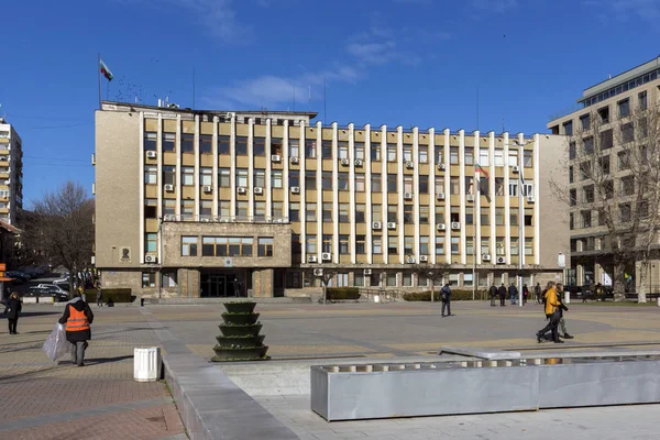 Haskovo Bulgaria Februari 2019 Typisch Straat Het Centrum Van Stad — Stockfoto