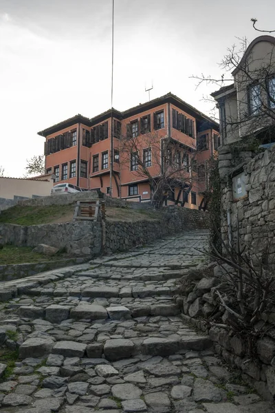 Plovdiv Bulgaria Febrero 2019 Casas Del Siglo Xix Reserva Arquitectónica — Foto de Stock