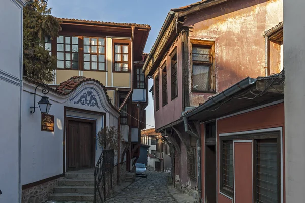 Plovdiv Bulgaristan Şubat 2019 Dokuzuncu Yüzyılda Evlerde Mimari Tarihi Eski — Stok fotoğraf