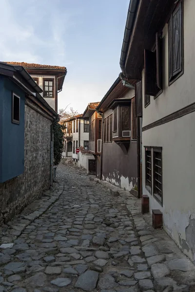 Plovdiv Bułgaria Lutego 2019 Xix Wieku Domy Architektoniczne Historyczne Rezerwy — Zdjęcie stockowe