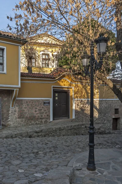 Plovdiv Bulgaria Febbraio 2019 Case Ottocentesche Nella Riserva Architettonica Storica — Foto Stock