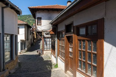Kratovo, Kuzey Makedonya - 21 Temmuz 2018: Eski evleri Kıratova şehir, Kuzey Makedonya Cumhuriyeti Merkezi