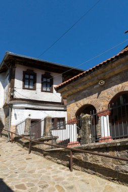 Kratovo, Kuzey Makedonya - 21 Temmuz 2018: Eski evleri Kıratova şehir, Kuzey Makedonya Cumhuriyeti Merkezi