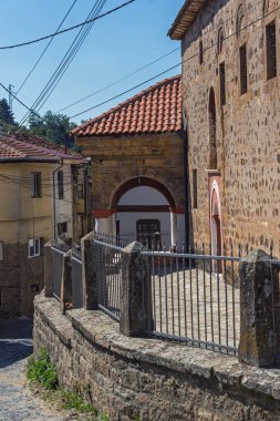 Kıratova, Kuzey Makedonya - 21 Temmuz 2018: Kratovo şehir, Kuzey Makedonya Cumhuriyeti ortasındaki Ortaçağ Ortodoks Kilisesi