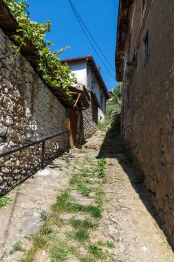 Kratovo, Kuzey Makedonya - 21 Temmuz 2018: Eski evleri Kıratova şehir, Kuzey Makedonya Cumhuriyeti Merkezi