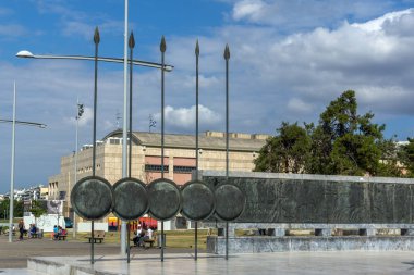 Thessaloniki, Yunanistan - 30 Eylül 2017: İskender büyük anıt Selanik şehir, orta Makedonya, Yunanistan