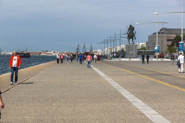 Thessaloniki Griechenland September 2017 Küstenstraße Der Stadt Thessaloniki Zentralmakedonien Griechenland — Stockfoto