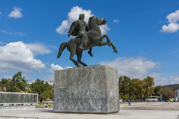 Thessaloniki Grèce Septembre 2017 Alexandre Grand Monument Thessalonique Macédoine Centrale — Photo