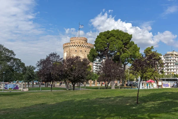 Thessaloniki Görögország 2017 Szeptember Fehér Torony Thessaloniki Városától Central Macedonia — Stock Fotó