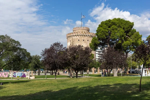 Thessaloniki Grecia Septiembre 2017 Torre Blanca Ciudad Salónica Macedonia Central — Foto de Stock