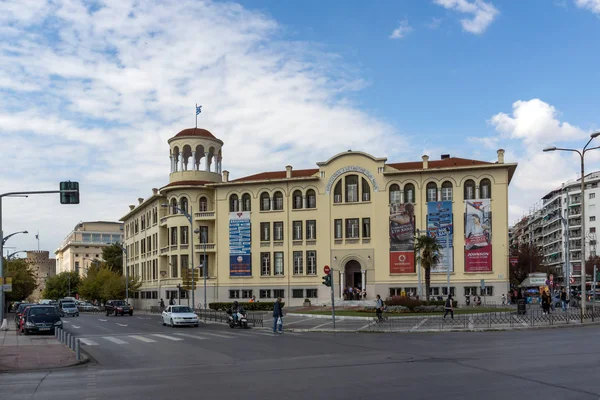 Saloniki Grecja Września 2017 Typowy Ulica Budynku Salonikach Central Macedonia — Zdjęcie stockowe