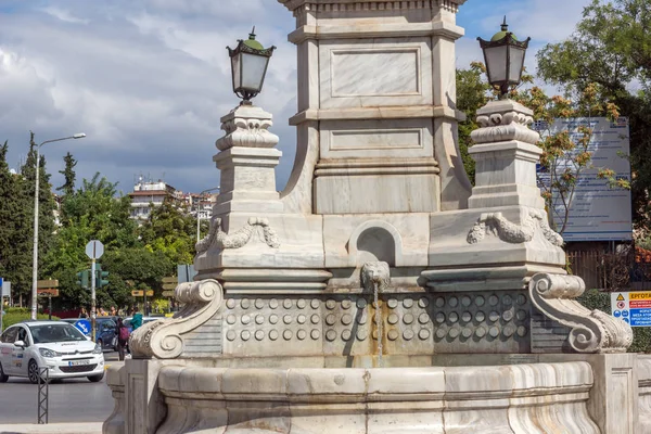 Thessaloniki Grecia Septiembre 2017 Fuente Antigua Centro Ciudad Tesalónica Macedonia — Foto de Stock