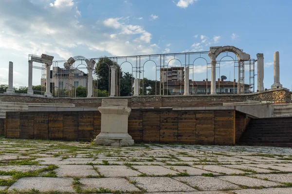 Stara Zagora Bulgária Agosto 2018 Auditório Fórum Antiguidades Ruínas Antiga — Fotografia de Stock