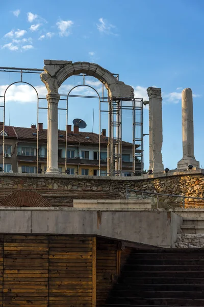 Stara Zagora Bulgaristan Ağustos 2018 Auditorium Harabeleri Antik Roma Şehir — Stok fotoğraf