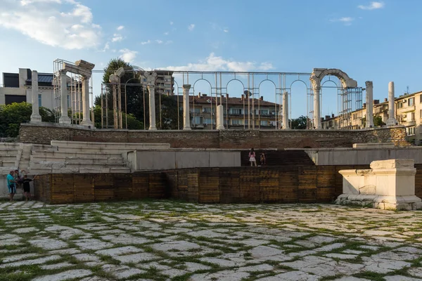 Stara Zagora Bulgaria August 2018 Auditorium Antique Forum Ruins Ancient — Stock Photo, Image