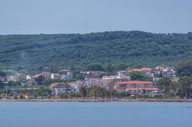 Kyllini, Yunanistan - 28 Mayıs 2015: Panoramik şehir Kyllini, Peloponnese, Batı Yunanistan 