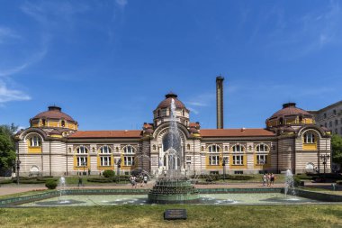 Sofia, Bulgaristan - 31 Mayıs 2018: Merkezi Mineral Bath - Tarih Müzesi, Sofia, Bulgaristan