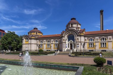 Sofia, Bulgaristan - 31 Mayıs 2018: Merkezi Mineral Bath - Tarih Müzesi, Sofia, Bulgaristan