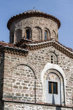 Bachkovo Manastırı, Bulgaristan - 4 Şubat 2019: Ortaçağ Bachkovo Manastırı Dormition Tanrı, Bulgaristan annenin binalarda