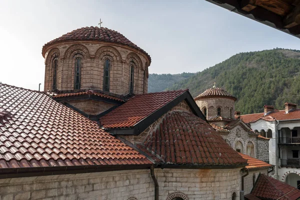 Bachkovo Monastery Bulgária Fevereiro 2019 Edifícios Mosteiro Medieval Bachkovo Dormição — Fotografia de Stock