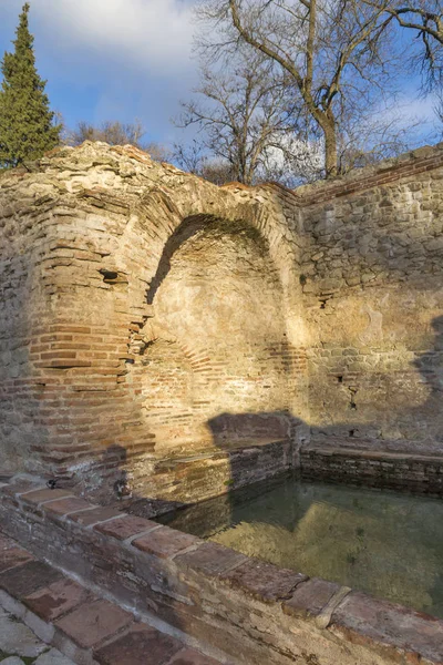 Solnedgången Den Antika Termiska Bad För Diocletianopolis Stad Hisarya Plovdiv — Stockfoto