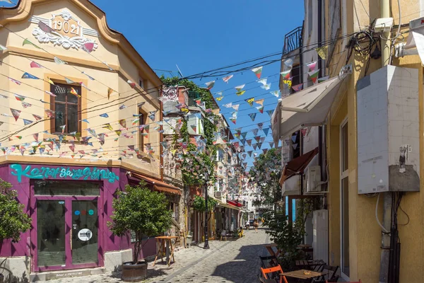 Plovdiv Bulgaria Julio 2018 Calle Casas Distrito Kapana Ciudad Plovdiv — Foto de Stock