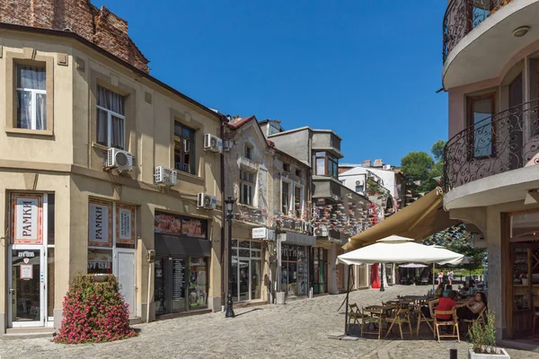 Plovdiv Bulgaristan Temmuz 2018 Sokak Evler Bölgesinde Kapana Şehir Plovdiv — Stok fotoğraf