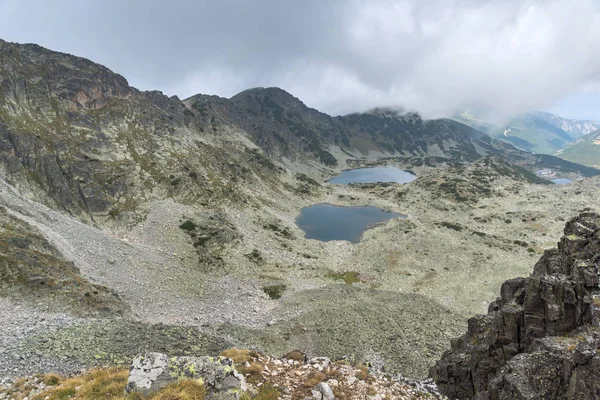 Amazing Landscape Fog Musalenski Lakes Rila Mountain Bulgaria — Stock Photo, Image