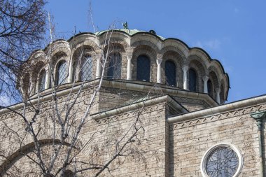 Sofia, Bulgaristan - 21 Şubat 2019: Katedral kilise St. Nedelya Sofya, Bulgaristan