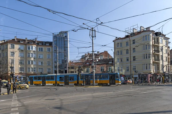 Sofia Bulgarije Februari 2019 Typisch Straat Het Gebouw Het Centrum — Stockfoto