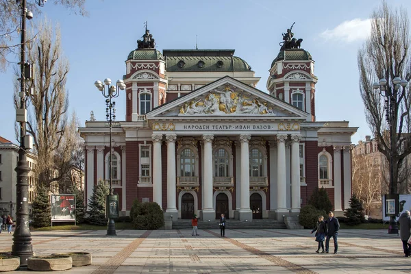 Sofia Bulgarien Februari 2019 Byggnad National Teatern Ivan Vazov Sofia — Stockfoto