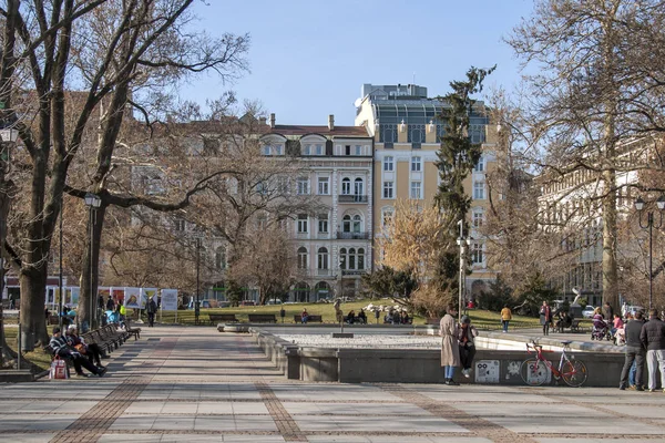 Sofia Bulgaristan Şubat 2019 Tipik Sokak Bina Merkezi City Sofia — Stok fotoğraf