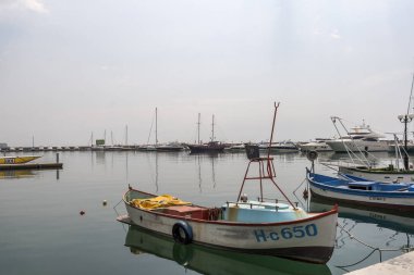 Sveti Vlas, Bulgaristan - 2 Mayıs 2008: Panoramik ünlü yaz çare Sveti Vlas (Saint Vlas), Burgaz bölge, Bulgaristan