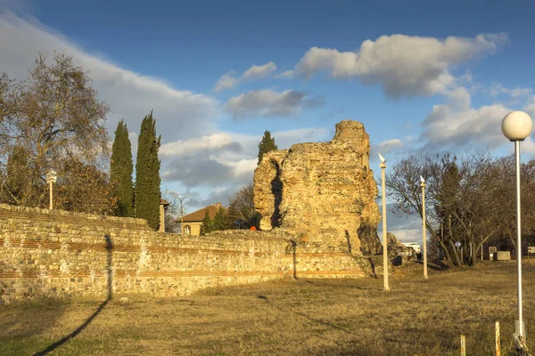 Sunset View Ruins Fortifications Ancient Roman City Diocletianopolis Town Hisarya — Stock Photo, Image