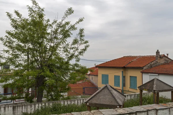 Steets Bâtiment Dans Vieille Ville Kavala Macédoine Orientale Thrace Grèce — Photo