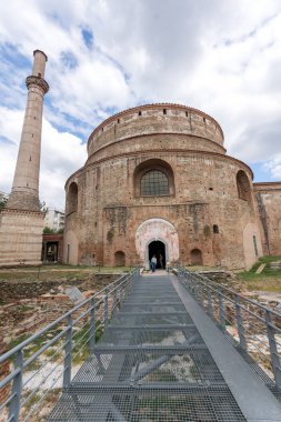 Thessaloniki, Yunanistan - 30 Eylül 2017: Rotunda Roma Tapınağı Selanik şehir, orta Makedonya, Yunanistan ortasına