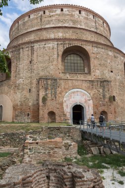 Thessaloniki, Yunanistan - 30 Eylül 2017: Rotunda Roma Tapınağı Selanik şehir, orta Makedonya, Yunanistan ortasına