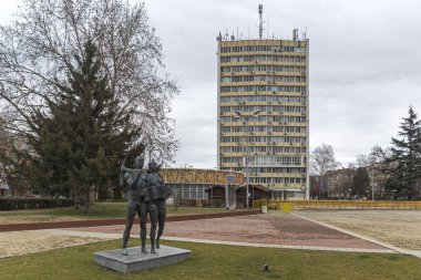 Dimitrovgrad, Bulgaristan - 1 Şubat 2019: Town Hall şehir Dimitrovgrad, bölge: Haskovo, Bulgaria