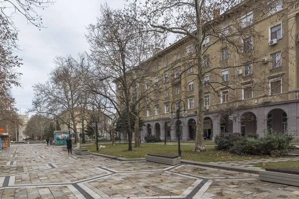 Dimitrovgrad Bulgaria February 2019 Central Street Building Town Dimitrovgrad Haskovo — Stock Photo, Image