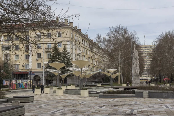 Dimitrovgrad Bulgaria Februar 2019 Zentrale Straße Und Gebäude Der Stadt — Stockfoto