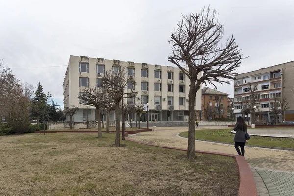 Dimitrovgrad Bułgaria Lutego 2019 Centralna Ulica Budynek Miejscowości Dimitrovgrad Haskovo — Zdjęcie stockowe