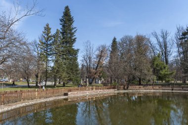 Sofya, Bulgaristan - 7 Mart 2019: Sofya'daki Borisova gradina Gölü(Boris Garden), Bulgaristan